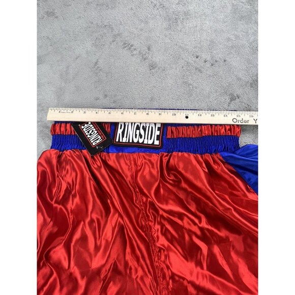 Ringside Mens m Satin Boxing Shorts Red Blue White Sport Training Athletic MMA - Picture 3 of 10